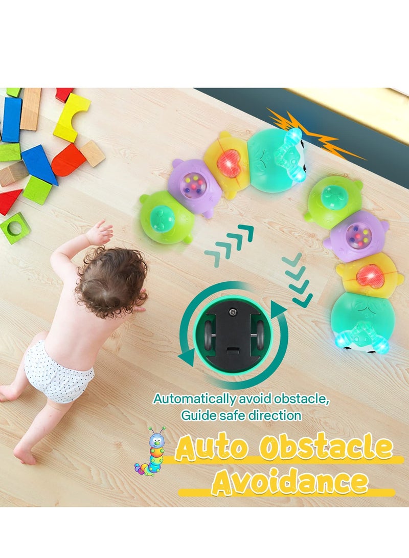 Excefore Baby Toys 6+ Months, Electric Rocking Caterpillar, Crab Toy With Music Light and Magnetic Suction Function, Interactive Walking Sensory Toys for Toddlers 6+ Months Boys Girls - Image 3
