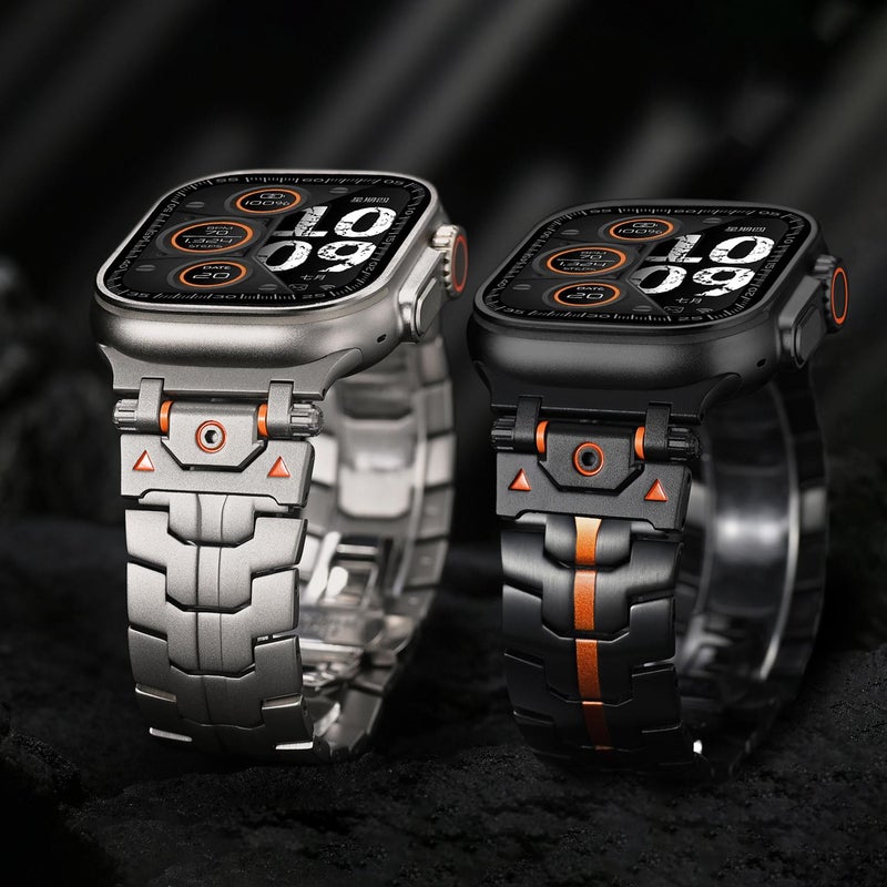 إيروريكس لساعة Apple Watch 42 مم / 41 مم / 40 مم / 38 مم حزام ساعة معدني من الفولاذ المقاوم للصدأ بمشبك أمان (فضي) - Image 5