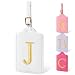 Iqimott Personalized Initial Luggage Tags for Suitcases Cute PU Leather Embroidered Letter Travel Luggage Tags Suitcase Identifier Name Baggage Tag Bag Tags for Men Women Kids Luggage HandbagsWhite J - Image 2