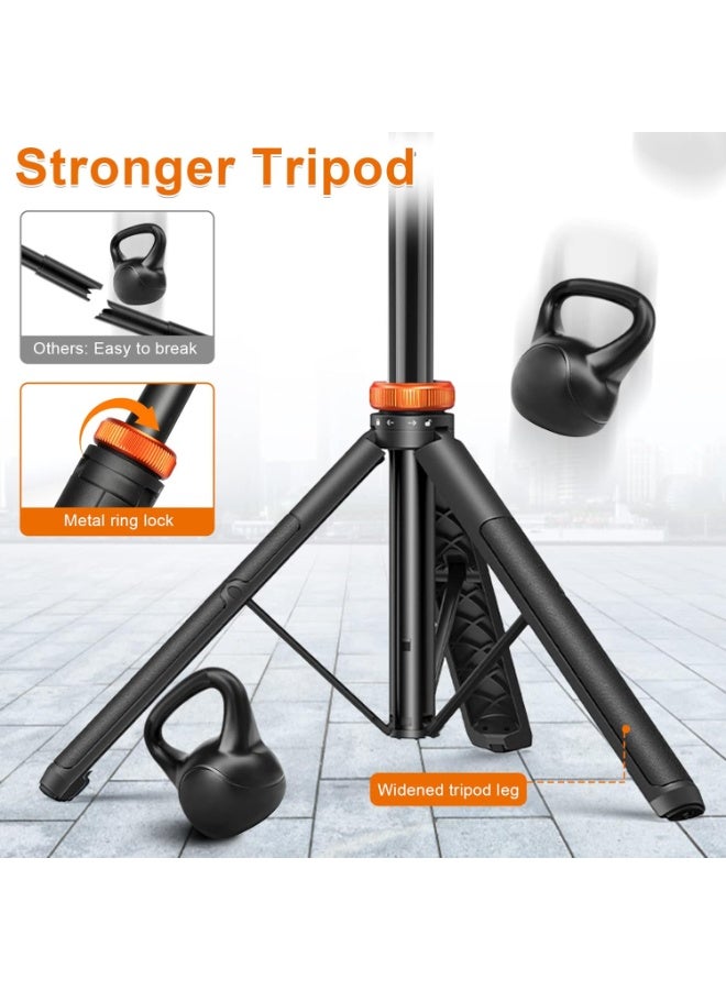 62 inch Phone Tripod Selfie Stick With Remote, Selfie Tripod for Travel, Portable Mobile Phone Stand for Video Recording, Compatible with iPhone Android Phone, Camera  - Image 3