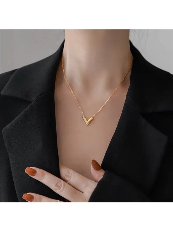 V-Shaped Pendant Necklace For Women and Girls Trendy Fashion Accessories with a Unique Minimalist Vibe Fashion Jewelry Dress - Image 3