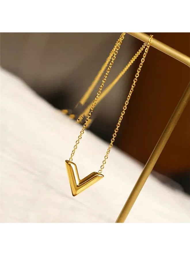 V-Shaped Pendant Necklace For Women and Girls Trendy Fashion Accessories with a Unique Minimalist Vibe Fashion Jewelry Dress - Image 5