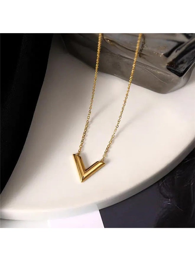 V-Shaped Pendant Necklace For Women and Girls Trendy Fashion Accessories with a Unique Minimalist Vibe Fashion Jewelry Dress - Image 4