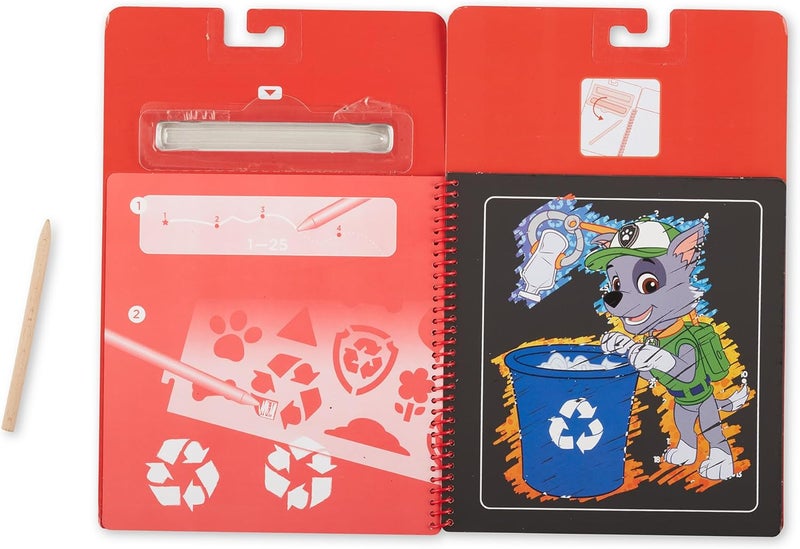 Melissa & Doug لوحة فن الخدش من ميليسا ودوج - باترول PAW - مارشال - 10 لوحات خدش مع قلم خشبي - Image 4