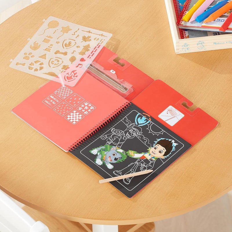 Melissa & Doug لوحة فن الخدش من ميليسا ودوج - باترول PAW - مارشال - 10 لوحات خدش مع قلم خشبي - Image 5