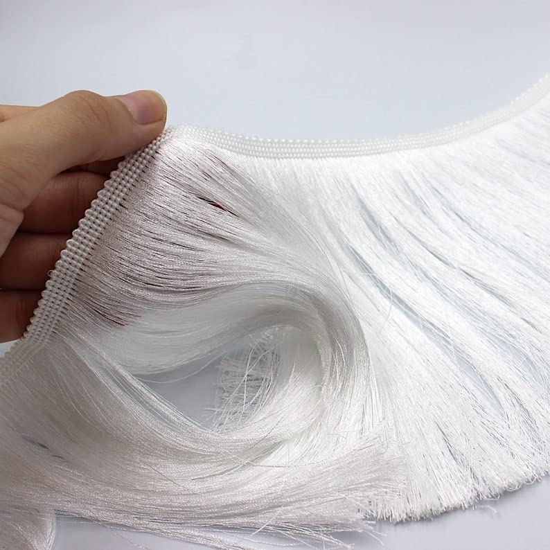 PREMDAS LACES Premdas Lace Fringe Trim Lace Polyerter Fibre Tassel 6Inch Wide 10 Yards Long For Clothes Accessories Latin Wedding Dress Diy Lamp Shade Decoration Pack Of 1 Off White - Image 3