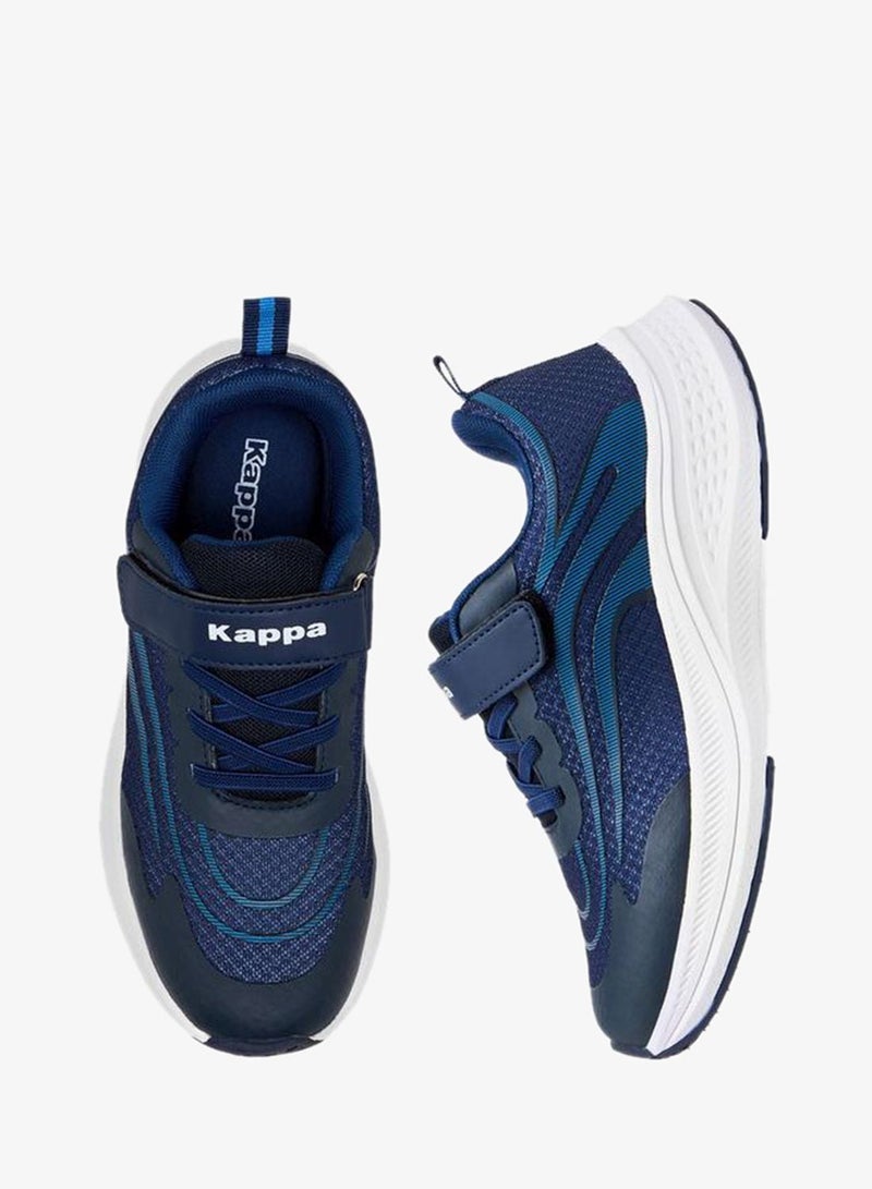 Kappa Boys' Textured Sports Shoes with Hook and Loop Closure - Image 1