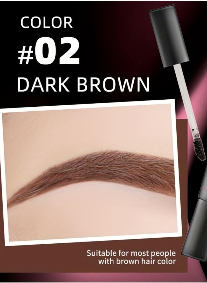 OCHEAL - Tattoo Brow Peel Off Tint Waterproof Sweatproof 3 Days Long Lasting Peel Off Tattoo Brow Gel Peel Off Tint Eyebrow Gel with Mascara Brush and Three Eyebrow Shapes Eyebrow Glue Dark Brown 02 - Image 1