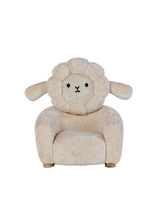 DANUBE HOME Little Lamb Kids Chair – Cute, Plush, Comfortable Toddler Chair, Perfect For Bedroom, Playroom, Or Relaxing Moments - White - Image 3