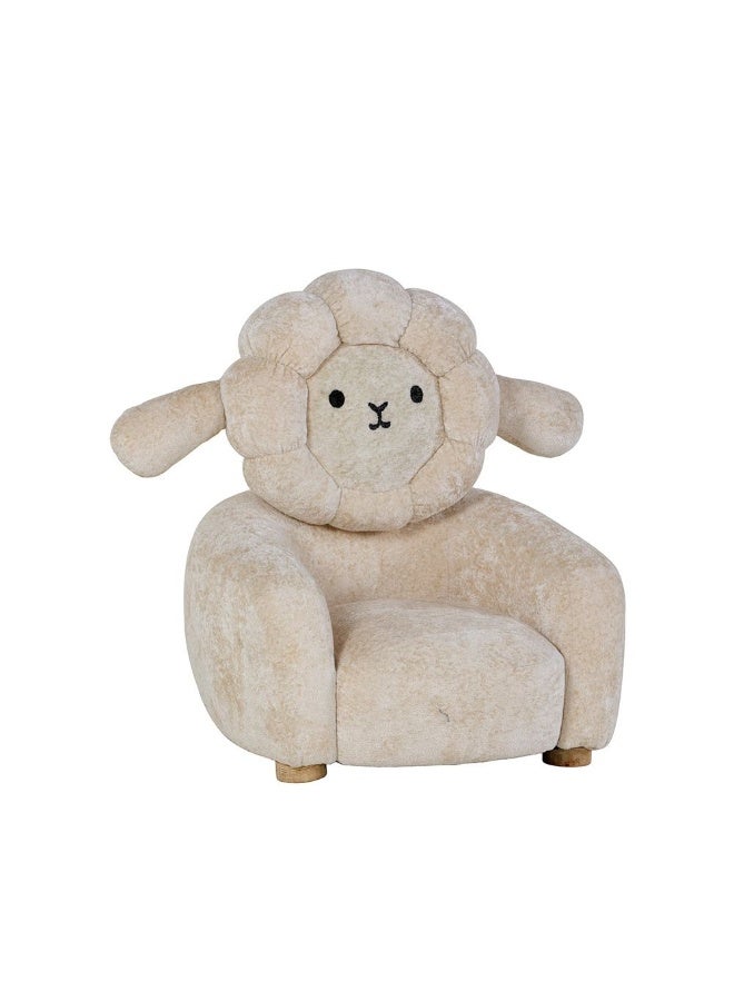 DANUBE HOME Little Lamb Kids Chair – Cute, Plush, Comfortable Toddler Chair, Perfect For Bedroom, Playroom, Or Relaxing Moments - White - Image 4