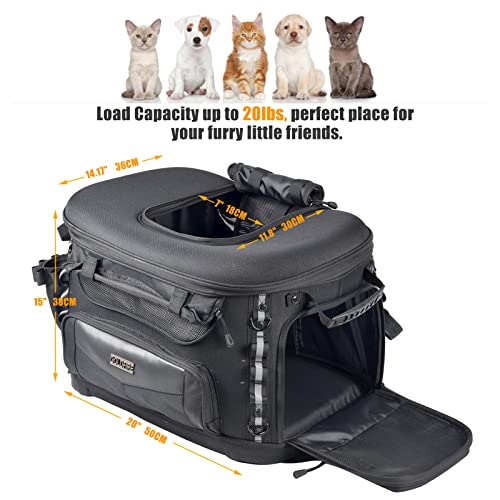 Hutexico Motorcycle Dog Carrier, Portable Pet Carrier Pet Travel Bag Cat Carrier Bag for Harley Street Glide Road King Touring TrikeTriumph Tiger 900 BMW F650GS (Black) - Image 2