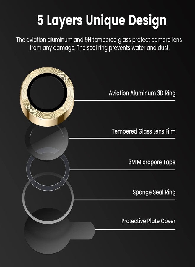 Tensea Camera Lens Protector for iPhone 14 Pro/Pro Max, 9H Tempered Glass, Metal Ring, 6.1/6.7 inch, 2022 - Image 5
