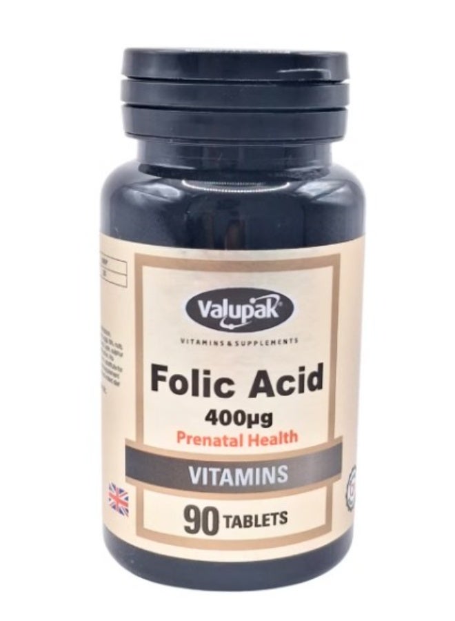 Valupak Folic Acid 400Mcg Tablets 90'S
