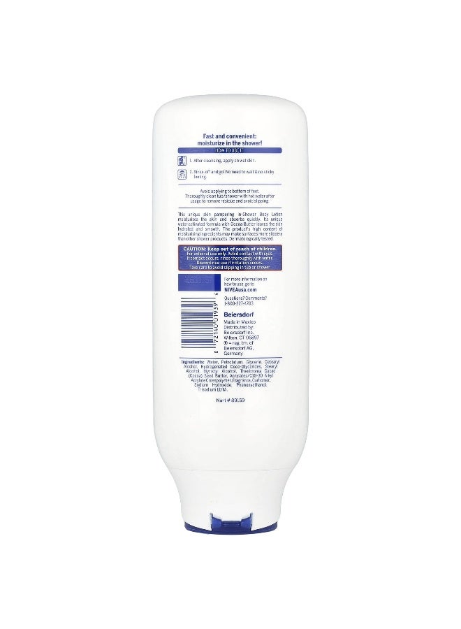 Nivea, In-Shower Body Lotion, Cocoa Butter, 13.5 fl oz (400 ml) - Image 2