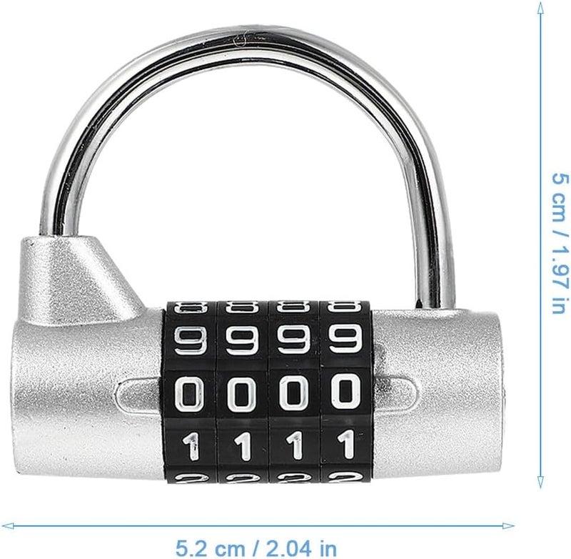 Zinc Alloy Digit Combination Padlock for Locker Cabinet Desk Mailbox Security - Image 5
