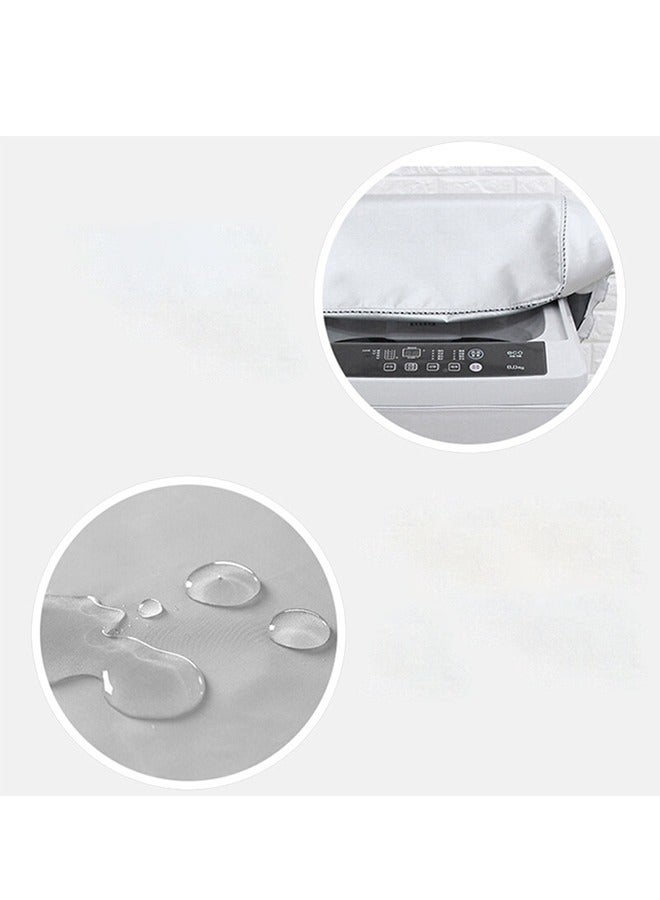 Washer Cover Dryer, Washine Machine Waterproof and dustproof thickening Front Loading, Silver Coating Oxford Cloth Roller Washing Sun resistant Dust - Image 4
