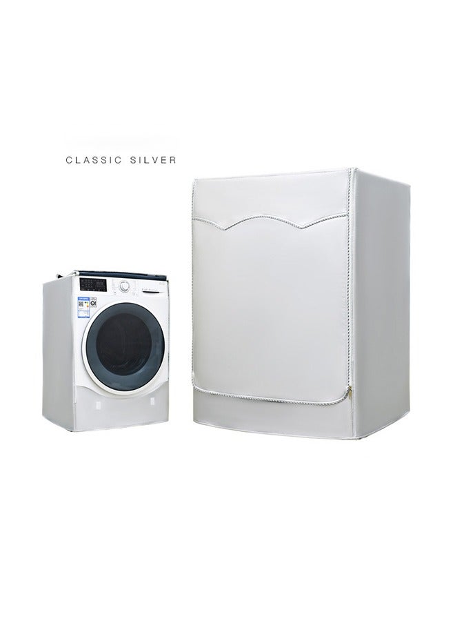 Washer Cover Dryer, Washine Machine Waterproof and dustproof thickening Front Loading, Silver Coating Oxford Cloth Roller Washing Sun resistant Dust - Image 3