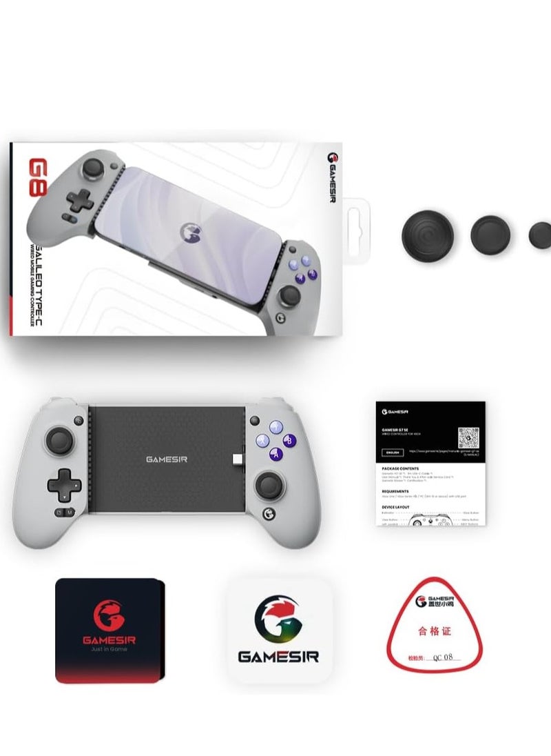 جيم سير - وحدة تحكم الألعاب المحمولة GameSir G8 Galileo Type-C لسلسلة Android وiPhone 15 (USB-C)، مع عصا التحكم بتأثير Hall/Hall Trigger، ومقبس صوت 3.5 مم - Image 1
