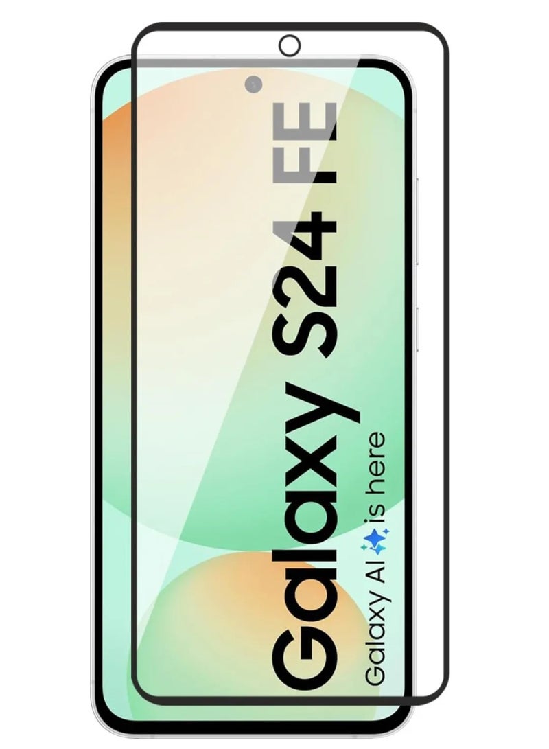 Tempered Glass Screen Protector Full Glue Edge to Edge 9H Hardness Anti Fingerprint Scratch Resistance Glass (Fingerprint work) For Samsung Galaxy S24 Fe  - Image 1
