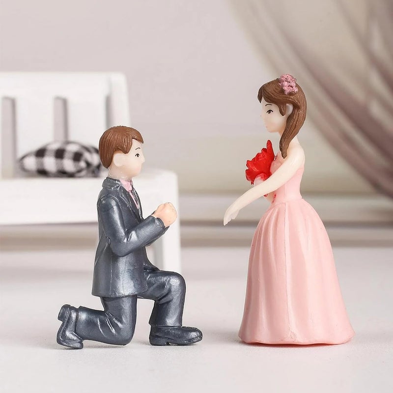 ascension 1 Set Romantic Propose Style Couples Gift for Girlfriend Boyfriend Figurines and Valentine Decoration Items Showpiece for Valentines Gifts Miniature Set for Living Room Bed Room - Image 5