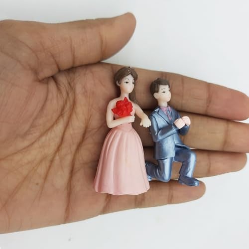 ascension 1 Set Romantic Propose Style Couples Gift for Girlfriend Boyfriend Figurines and Valentine Decoration Items Showpiece for Valentines Gifts Miniature Set for Living Room Bed Room - Image 4