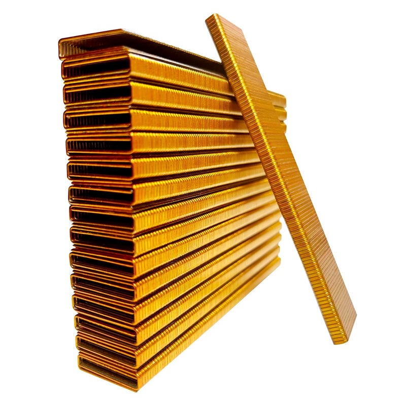 SimCos 18 Gauge 1/4" Narrow Crown Staples, Galvanized Upholstery Staples for 18 GA Pneumatic or Electric Stapler or Staple Gun (1"-3000 PCS) - Image 1