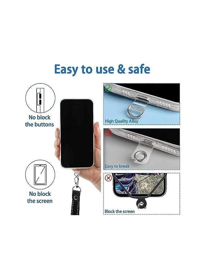 Green Tiger 5 Pcs Phone Tether Tab Universal Phone Lanyard Patch Without Adhesive Heavy Duty Multifunctional Phone Lanyard Patch Pad for iPhone Most Smartphones, 12 Years - Image 4