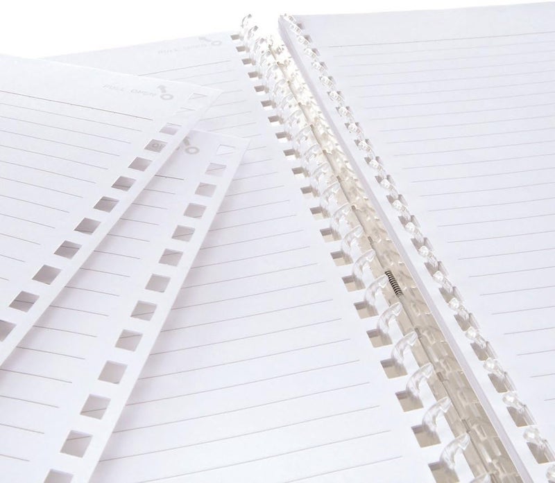 LIHITLAB LIHIT LAB. Refillable Notebook with Lined Paper, 9.9 x 7.3 inches, Orange (Model N1608-4) - Image 3