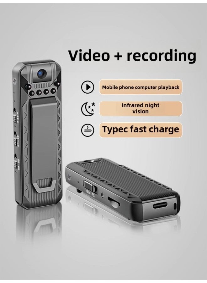 Generic Back Clip Recording Pen With Camera DV Law Enforcement Recorder Video Recording All-in-one Machine Motion With Camera Body Artifact 4K-Body Color: 30 Hours Of Battery Life + Without Card - Image 2