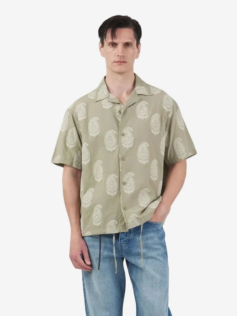 GIESTO Paisley Print Short Sleeve Shirt
