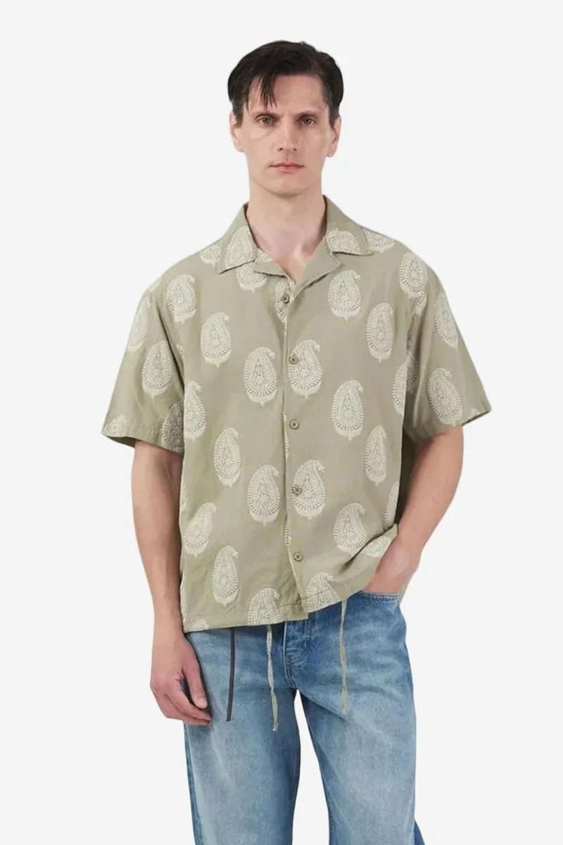 GIESTO Paisley Print Short Sleeve Shirt