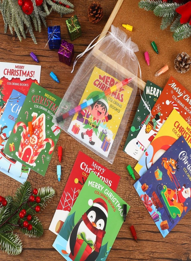 Zhanmai 48 Set Christmas Coloring Books Gift Pack Xmas Coloring Books Bulk for Kids 12 Colors Rainbow Crayons Xmas Goodie Bag Holiday Stuffer Christmas Party Favors for Kids School Classroom Activity - Image 5