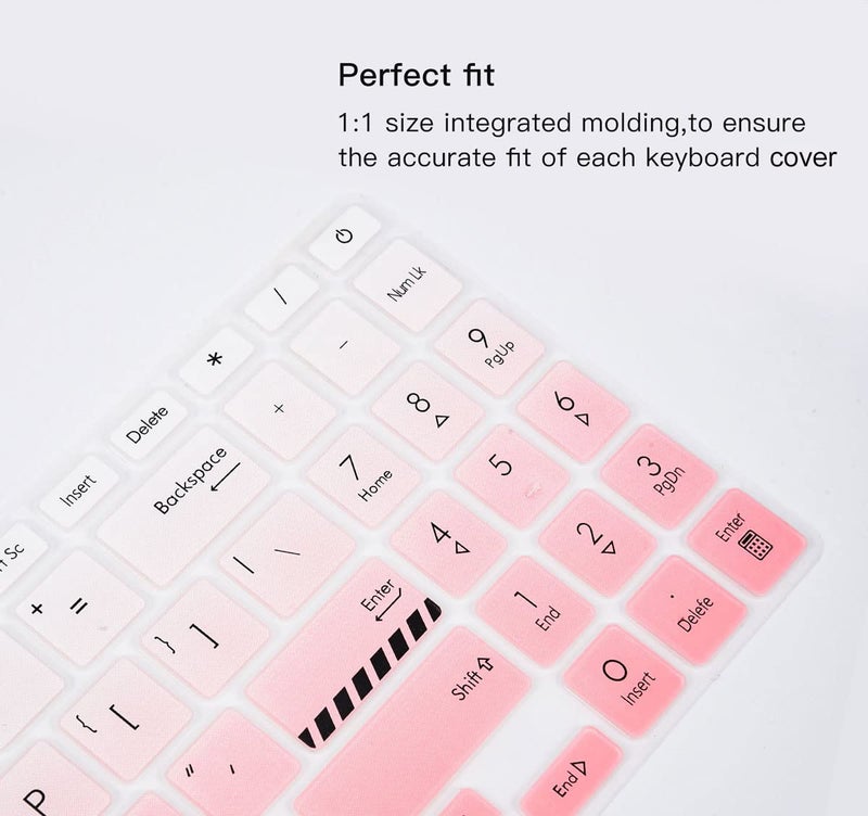 DAMMOMKO 2PCS Keyboard Cover for ASUS VivoBook 16X OLED F1605VA F1603 M1603 X1603 M1605, VivoBook Pro 16X OLED K3605 K6602 TN3604, VivoBook Pro 15X K6501 M6501 K3502 M3502 M1503, Vivobook Go 15.6" E1504FA - Image 5