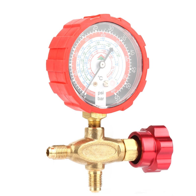 Hongsen Manifold Gauge: Plastic & Metal, 800psi Max Pressure - Perfect Match For R404a R22 R410 R134a, Easy To Install & Read for HVAC System Repair - Image 2