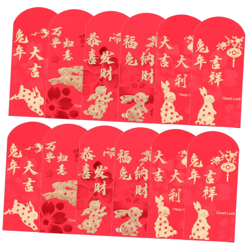 24pcs Cartoon Pattern Red Envelopes For Chinese New Year And Special Occasions - Image 2