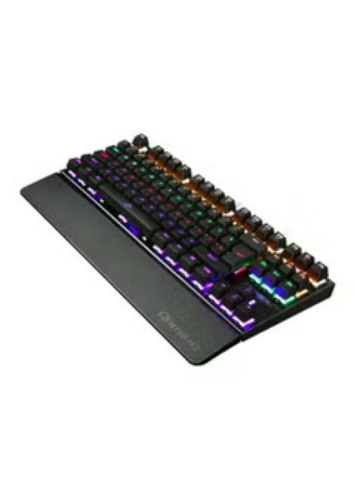 87-Keys Backlit Colorful LED USB Wired Game Keyboard - Image 1