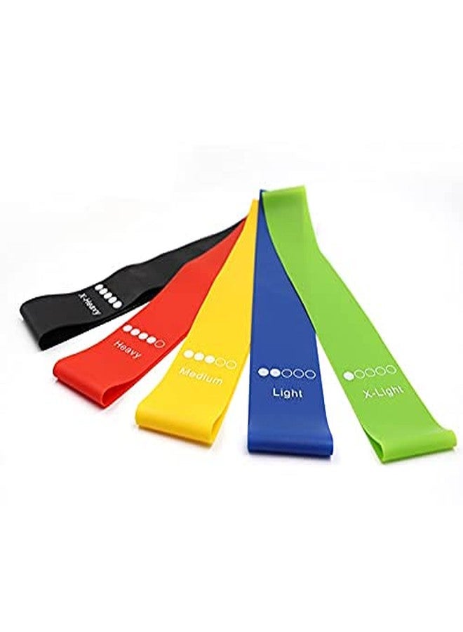 VIRTUAL WORLD Resistance Loop Bands 5 Latex Set for Squats, Stretching, Strength Training Exercises, HIPS, Legs, Physical Therapy, Home Gym Fitness & Glutes Heavy Workout for Men and Women - Image 2