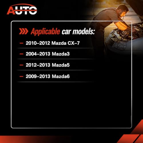 AUTO OCCASION Vapor Canister Purge Solenoid Valve Compatible with Mazda 2010-2012 CX-7 2004-2013 3 2012 2013 5 2009-2013 6 Intake Manifold Vacuum Runner 4M5G-9A500 LF82-18-740 K5T46597 - Image 2