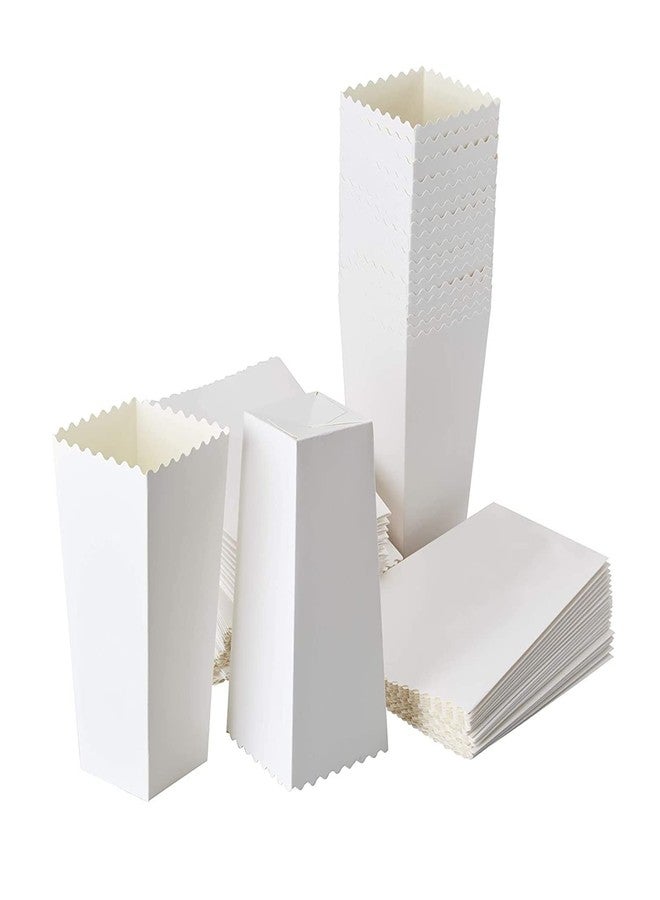 BLUE PANDA 100 Pack White Popcorn Boxes Bulk for Party - White Popcorn Containers for Movie Night & Carnival Decorations - 46 oz Paper Box (7.8 x 4.25 x 4.25) - Image 5