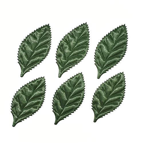 YYCRAFT Pack of 80 Padded 2-Faced Satin Velvet Leaf Appliques/Craft - Image 2