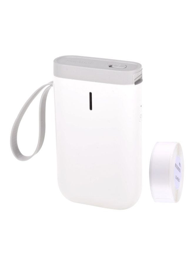 NIBEMINENT 2-Piece Thermal Label Printer With Sheet Roll Set White  - Image 1