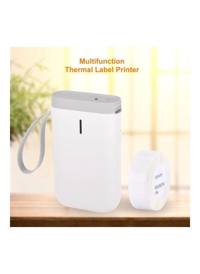 NIBEMINENT 2-Piece Thermal Label Printer With Sheet Roll Set White  - Image 3