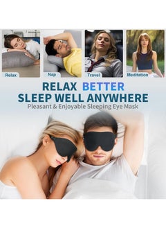 3D Contoured Sleep Mask for Women & Men, Luxury Light-Blocking Eye Mask with Carry Pouch, Adjustable Strap for Travel and Naps, Black - pzsku/Z9E544CACD67899FCD89CZ/45/_/1721207443/8d09e19d-7a66-4f26-99a2-688a2af6081a