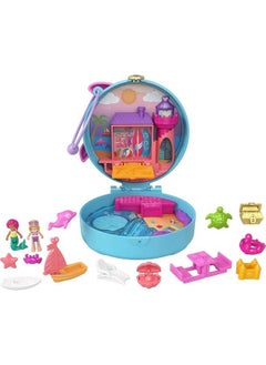 Polly Pocket Dolphin Beach Compact Adventure Theme With Micro Polly & Mermaid Doll 5 Reveals & 12 Accessories Pop & Swap Feature Great Gift For Ages 4 Years Old & Up  - Image 2