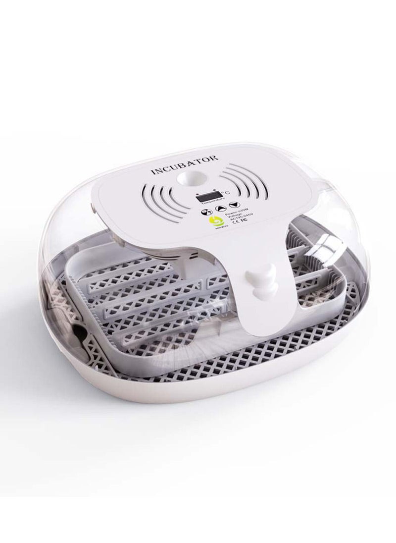Generic - Egg Incubator for Hatching with Automatic Egg Turning Led Egg Test Lamp Clear Lid Easy to Wash 16 Eggs Poultry Hatcher Farm Bird Quail Chicken Poultry Farm Hatcher Turner Incubation Tools - Image 1