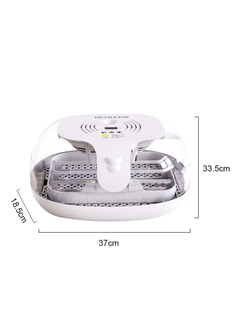 Generic - Egg Incubator for Hatching with Automatic Egg Turning Led Egg Test Lamp Clear Lid Easy to Wash 16 Eggs Poultry Hatcher Farm Bird Quail Chicken Poultry Farm Hatcher Turner Incubation Tools - Image 1