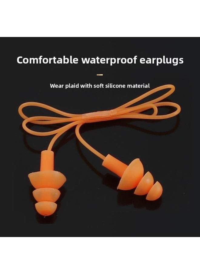Generic Silicone Swimming Special Nose Clip Silicone Anti-soft Nose Diving Swimming Adults And Children Universal Anti-choking Nasal Plug-Colour:Pink Waterproof Earplugs Without Cord - Pack Of Three  - Image 3