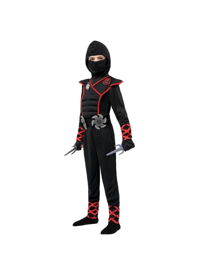 Spooktacular Creations - Spooktacular Creations Halloween Ninja Costume, Black Ninja Costume Kids, Ninja Accessories Costume Set, ninja dressing up, Halloween Costumes for Boys DressUp and RolePaly Party (3T (3-4 yrs)) - Image 1