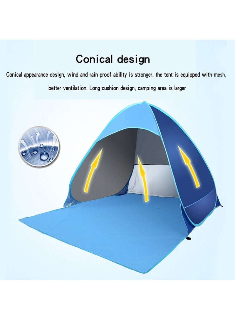 ECVV خيمة شاطئ خارجية محمولة، خيمة شاطئ منبثقة أوتوماتيكية مضادة للأشعة فوق البنفسجية - Image 4