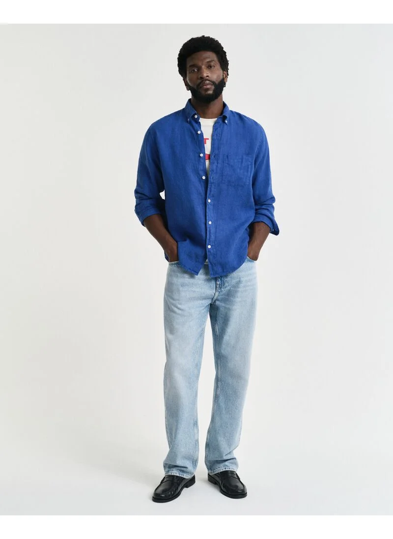 غانت Gant Regular Gmnt Dyed Linen Shirt